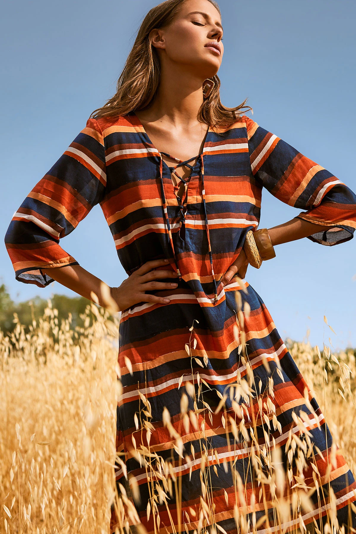 Robe De Plage à Rayures Multicolores ALVEAR VOILAFREEKA 3 Robe De Plage à Rayures Multicolores ALVEAR VOILAFREEKA