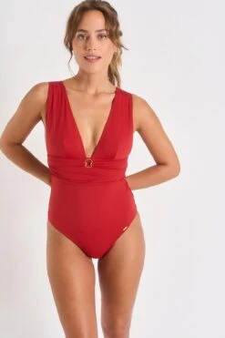 Maillot De Bain Une Pièce Rouge Cerise CARLA CABOURG