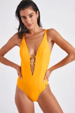 Maillot De Bain Une Pièce Jaune ABALAI BELEZAS -Livia Soldes 22e abalai belezas 41n32 dev1