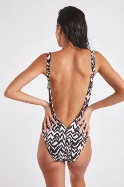 Maillot De Bain Une Pièce Imprimé Zébré ABALAI ZARUMA -Livia Soldes 22e abalai zaruma kbs01 dos