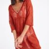 Tunique De Plage Ajourée Paprika BADAMI VANILLIER -Livia Soldes 22e badami vanillie jrd68 dev2
