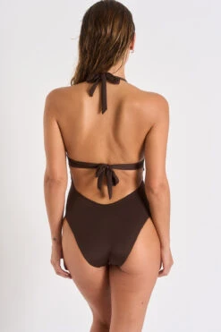 Maillot De Bain 1 Pièce Marron ELISE ALAMOR -Livia Soldes 22e elise alamor hzt78 dos