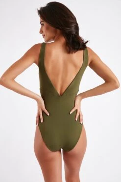 Maillot De Bain Une Pièce Kaki Réversible JOLDEA BOHIMIA -Livia Soldes 22e joldea bohimia 41n87 dos