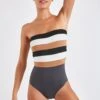 Maillot De Bain Une Pièce Bustier Anthracite LEONIE OSTEA -Livia Soldes 22e leonie ostea 41n70 dev1