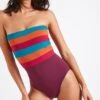 Maillot De Bain Une Pièce Bustier Coloré LEONIE OSTEA -Livia Soldes 22e leonie ostea 41n95 dev