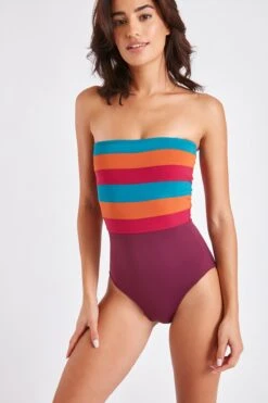 Maillot De Bain Une Pièce Bustier Coloré LEONIE OSTEA -Livia Soldes 22e leonie ostea 41n95 dev2