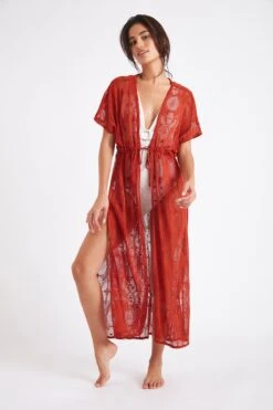 Tunique De Plage Longue Paprika LIZAE VANILLIER