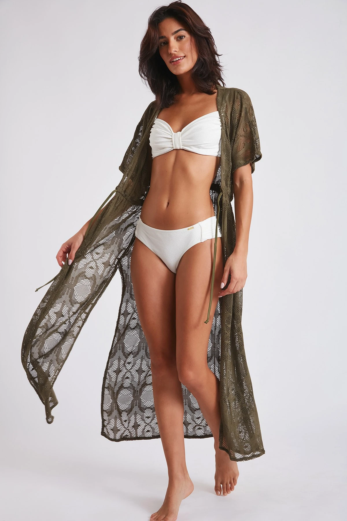 Tunique De Plage Longue Kaki LIZAE VANILLIER 8 Tunique De Plage Longue Kaki LIZAE VANILLIER – Image 6