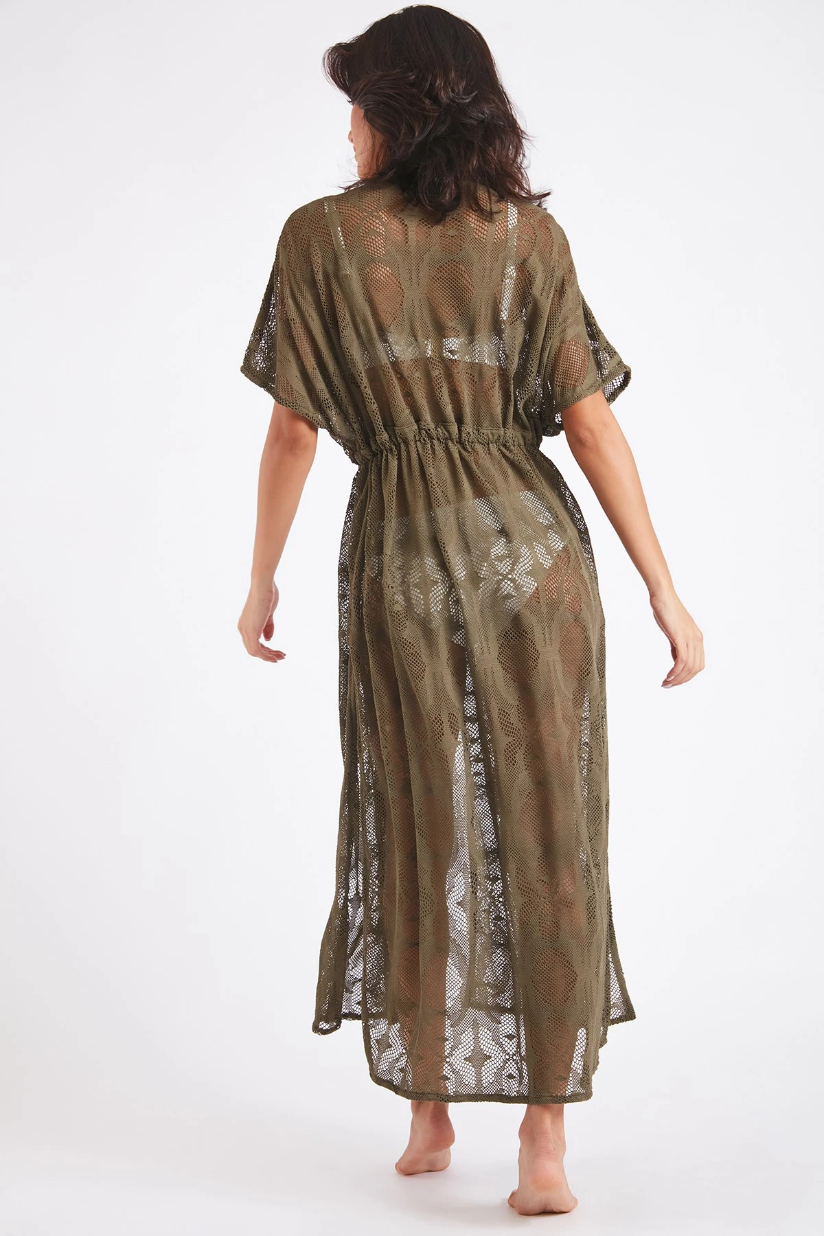 Tunique De Plage Longue Kaki LIZAE VANILLIER 5 Tunique De Plage Longue Kaki LIZAE VANILLIER – Image 3