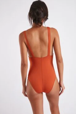 Maillot De Bain Une Pièce Orange Paprika LUCEA YOCOA -Livia Soldes 22e lucea yocoa won92 dos