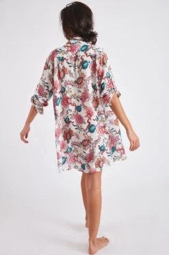 Chemise De Plage fluide écrue Imprimé Floral NOLIE VOILERLEA -Livia Soldes 22e nolie voilerlea zhj11 dos