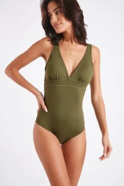 Maillot De Bain Une Pièce Kaki SYBILLE BOHIMIA