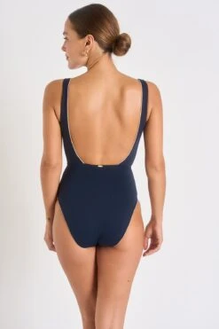 Maillot De Bain Une Pièce Bleu Marine TILDAE ACEROLA -Livia Soldes 22e tildae acerola 41k06 dos1