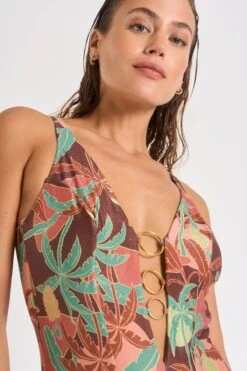 Maillot De Bain 1 Pièce Marron à Motifs ABALAI JALAMA -Livia Soldes 23e abalai jalama zhy98 dev2