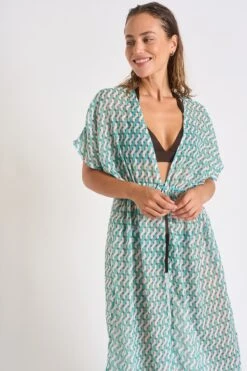 Devant 21 Tunique Verte Jade LIZAE CAMBURIVOIL