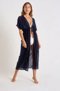 Tunique Marine LIZAE SOLOBEACH -Livia Soldes 23e lizae solobeach lhy06 dev2