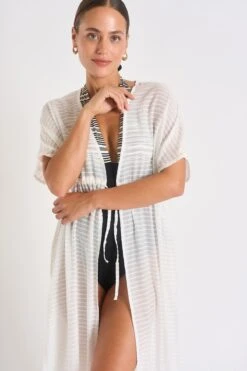 Tunique écrue LIZAE SOLOBEACH -Livia Soldes 23e lizae solobeach lhy11 dev4