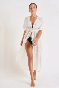 Tunique écrue LIZAE SOLOBEACH -Livia Soldes 23e lizae solobeach lhy11 dev5