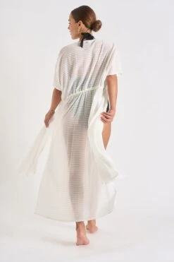 Tunique écrue LIZAE SOLOBEACH -Livia Soldes 23e lizae solobeach lhy11 dos