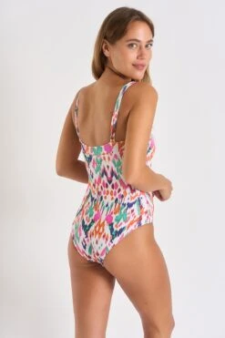Maillot De Bain 1 Pièce écru à Motifs MICHELA MAKASSAR -Livia Soldes 23e michela makassar zhs11 dos