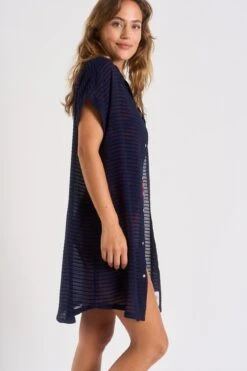 Chemise Marine PALACA SOLOBEACH -Livia Soldes 23e palaca solobeac lhy06 dev5