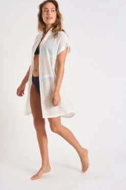 Chemise écrue PALACA SOLOBEACH -Livia Soldes 23e palaca solobeac lhy11 dev2