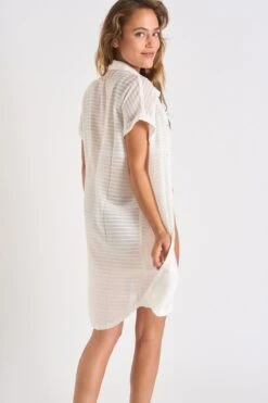 Chemise écrue PALACA SOLOBEACH -Livia Soldes 23e palaca solobeac lhy11 dos