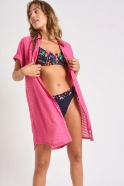 Chemise Rose Fucshia PALACA SOLOBEACH -Livia Soldes 23e palaca solobeac lhy33 dev2